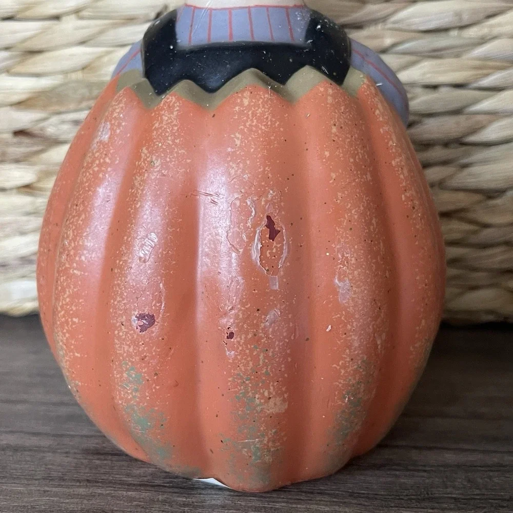 Vintage Midwest Cannon‎ Falls Jack-o'-lantern Wax Candle Halloween Pumpkin Witch
